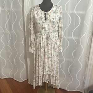 American Rag, Beige Floral Print, Boho Style Dress, Size Small